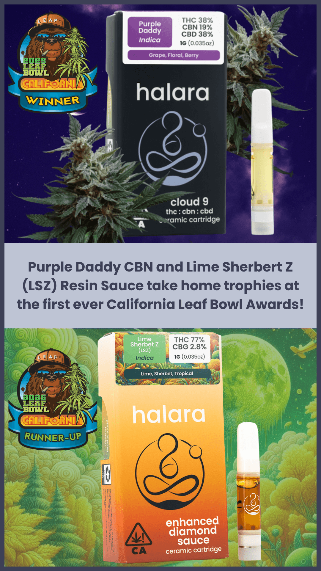 California Leaf Bowl Awards — Winner and Runner-Up