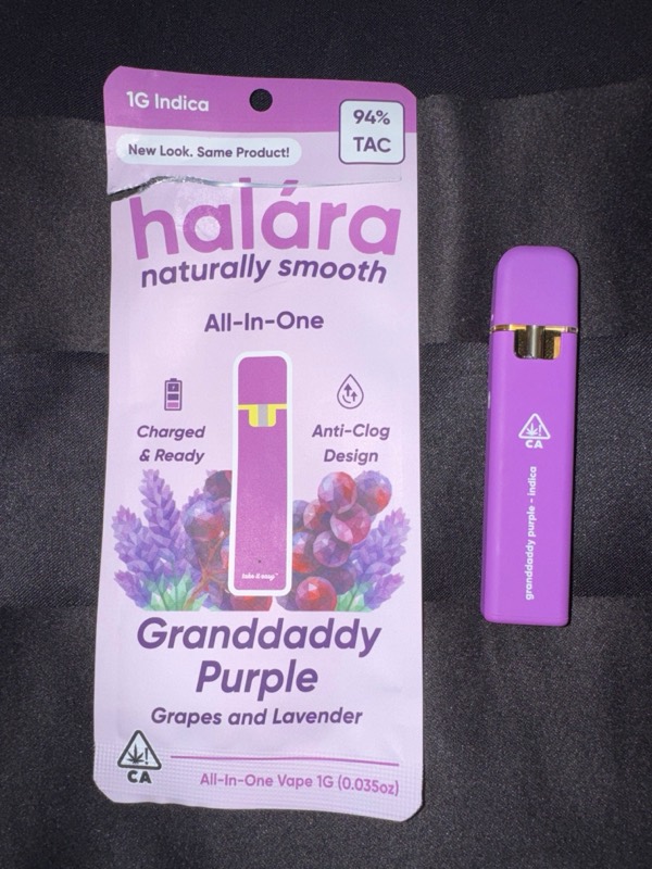 Halára customer photo — purple daddy